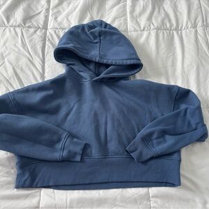 Blue cropped hoodie